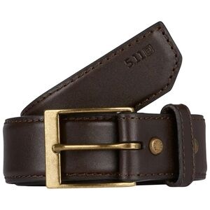 5.11 TACTICAL® 1.5-Inch Leather Casual Belt Dark Brown Men’s XL 40-42 Duty CCW